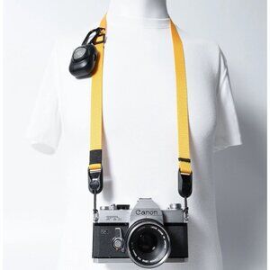 Leash Camera Strap Slim Yellow Adjustable w/2x Peak Design Anchors